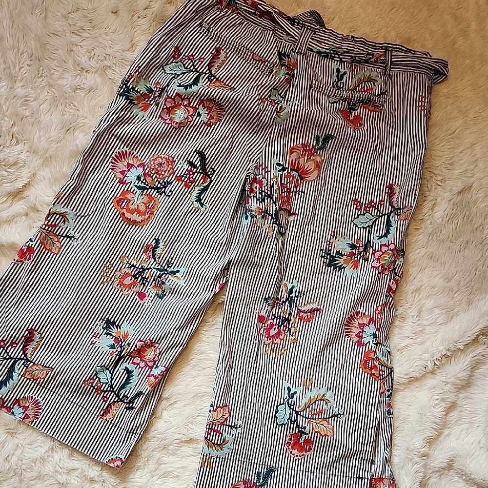 Democracy Multicolor Floral Striped Pants - Picture 5 of 6